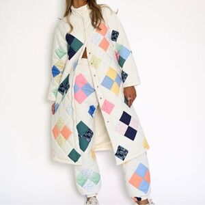 Vera Quilted Coat - Patches